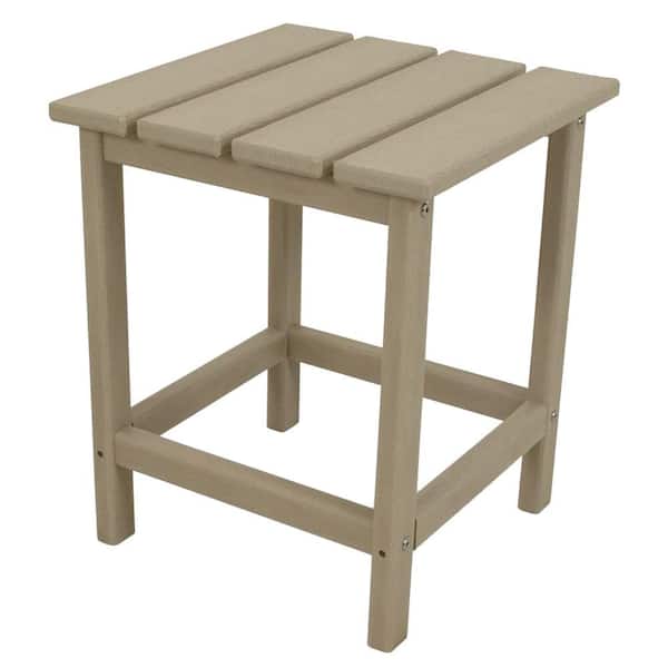 Polywood Long Island 18 In Sand Patio, Small Patio End Table