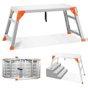 3 .27 ft. Aluminum Portable Work Platform, 3 3 0 lb. Load Capacity, Portable Folding Scaffolding Platform