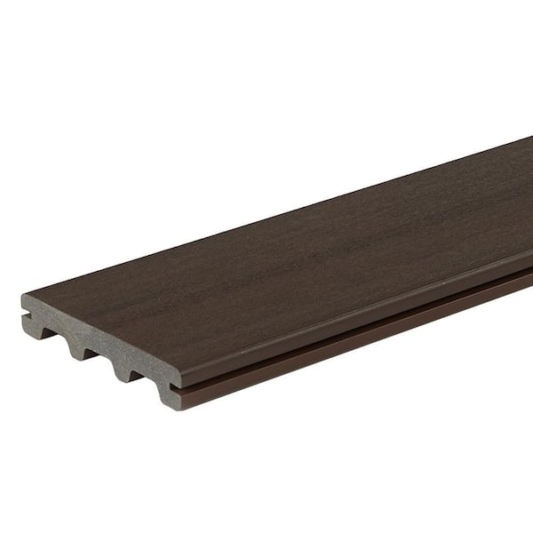 Unbranded 1 in. x 6 in. x 12 ft. Sylvanix Destinations Decking -Vantage (Chocolate) Grooved Edge Fully Encapsulated