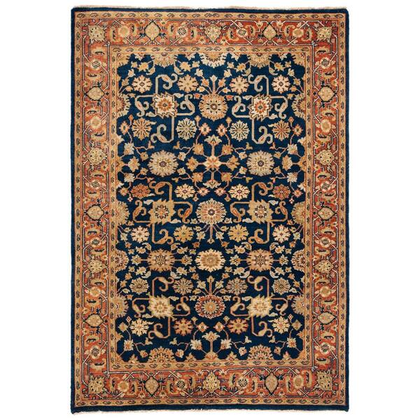 Hrz100 4 ft. x 6 ft. Blue/Red Persian Area Rug