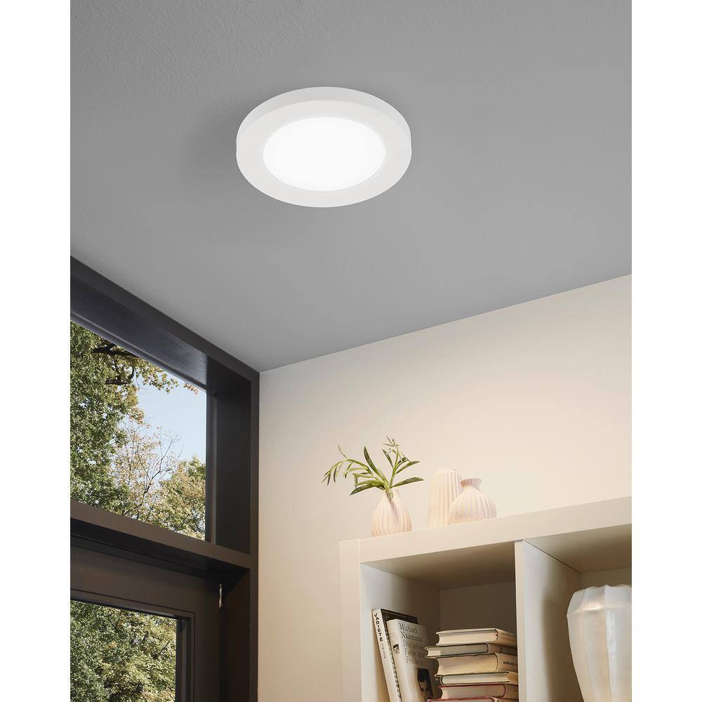 White Glass LED Flush Mount Ceiling Light