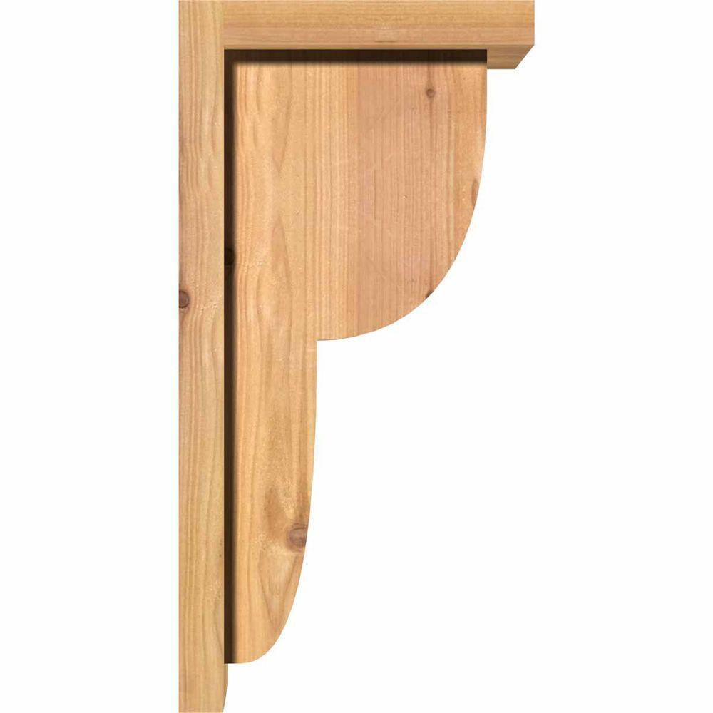 16" Smooth Western Red Cedar Corbel with Backplate
