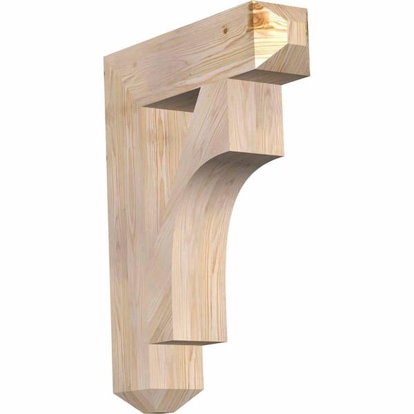 Ekena Millwork 5.5 in. x 32 in. x 24 in. Douglas Fir Westlake Craftsman Smooth Bracket