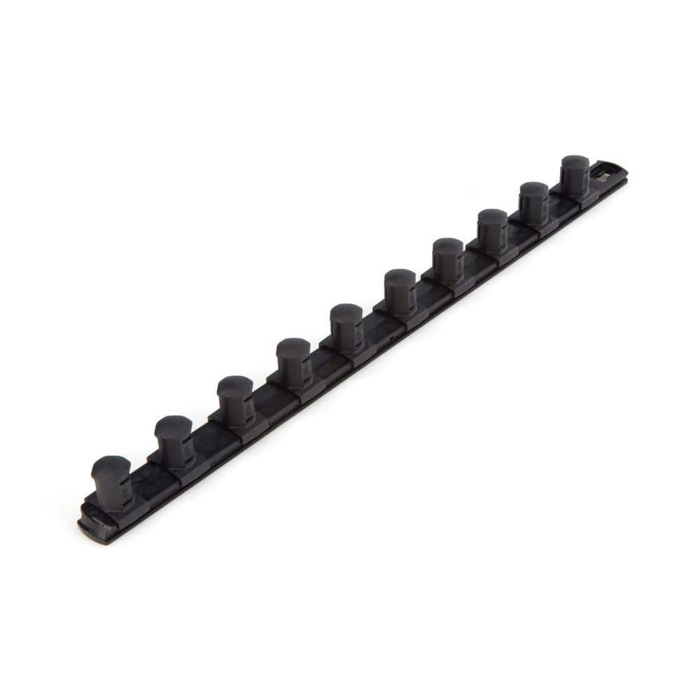 TEKTON 3/4 in. Drive x 18 in. Socket Rail, 10 Clips, Black OSR33210 ...