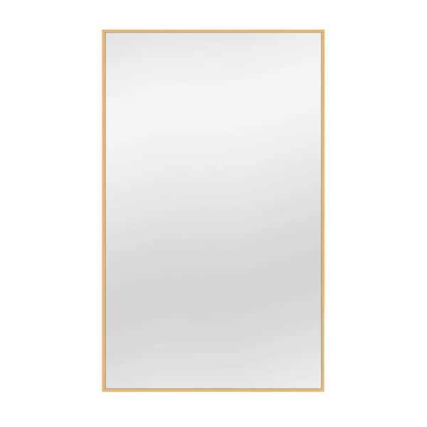 EPOWP 59 in. W x 35 in. H Rectangular Aluminum Framed Wall Bathroom Vanity Mirror in Gold