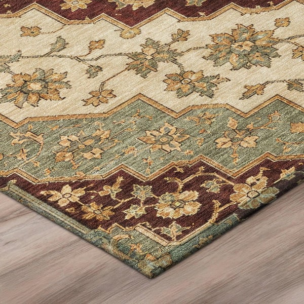 Chantille Machine Washable Indoor/Outdoor Abstract ACN3134 Garnet 2 ft. x 7 ft. Runner Rug