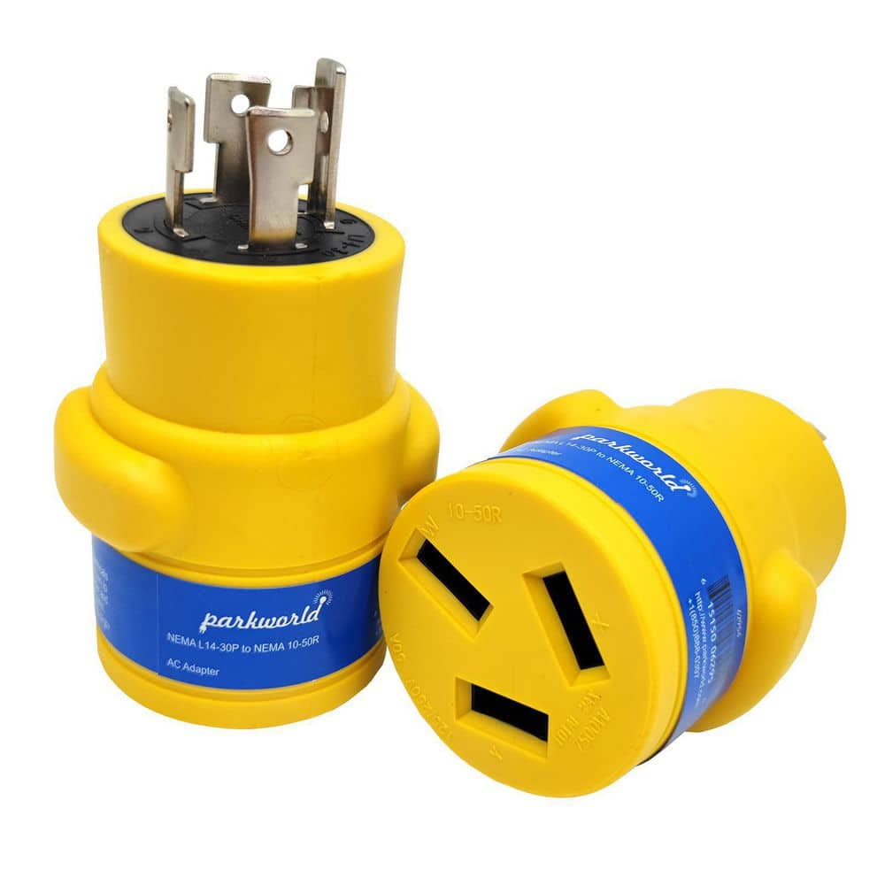 Generator Plug Adapter: 50A 120/240V L14-30P to 14-50R