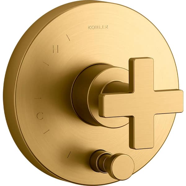 KOHLER Composed Valve Trim Kit for Rite-Temp Pressure-Balancing in Vibrant Brushed Moderne Brass (Valve Not Included)