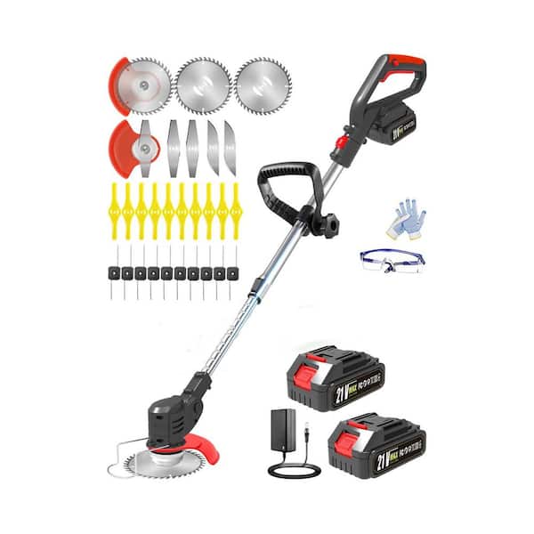 6 in. Cordless 21V Battery Powered Weed Eater 3-in-1 Stringless Grass Trimmer Lawn Edger Brush Cutter for Yard