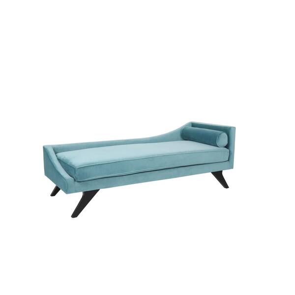 Grey Polyester Ottoman Chaise Lounge for Small Space with Pillow OSB4038 -  The Home Depot