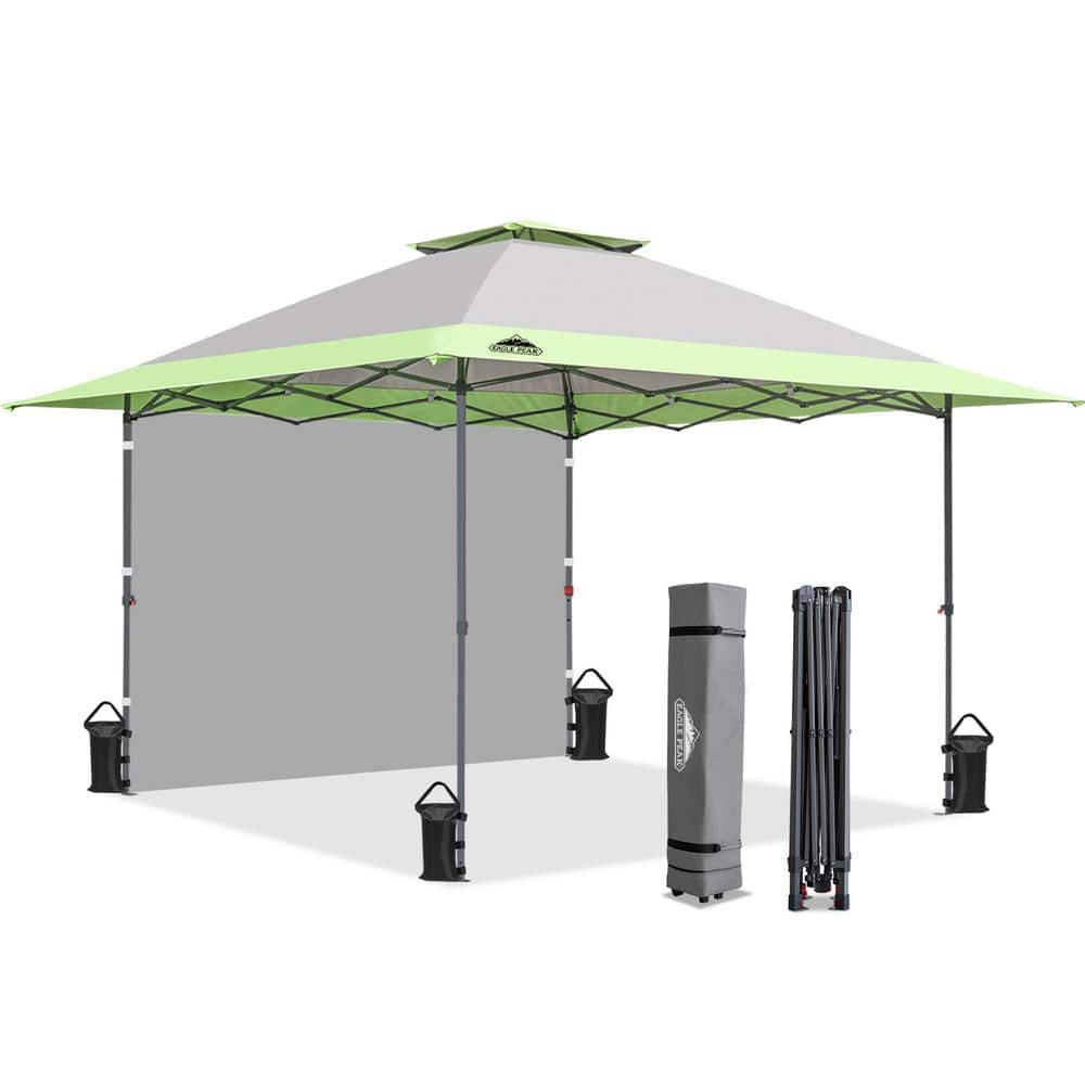 Eagle Peak 13x13 Gray Pop-Up Canopy Tent with Sidewall