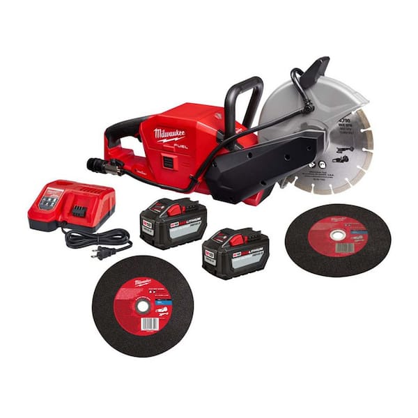 M18 FUEL ONE-KEY 18V Lithium-Ion Brushless Cordless 9 in. Cut Off Saw Kit W/(2) 12. 0Ah Batteries & Rapid Charger