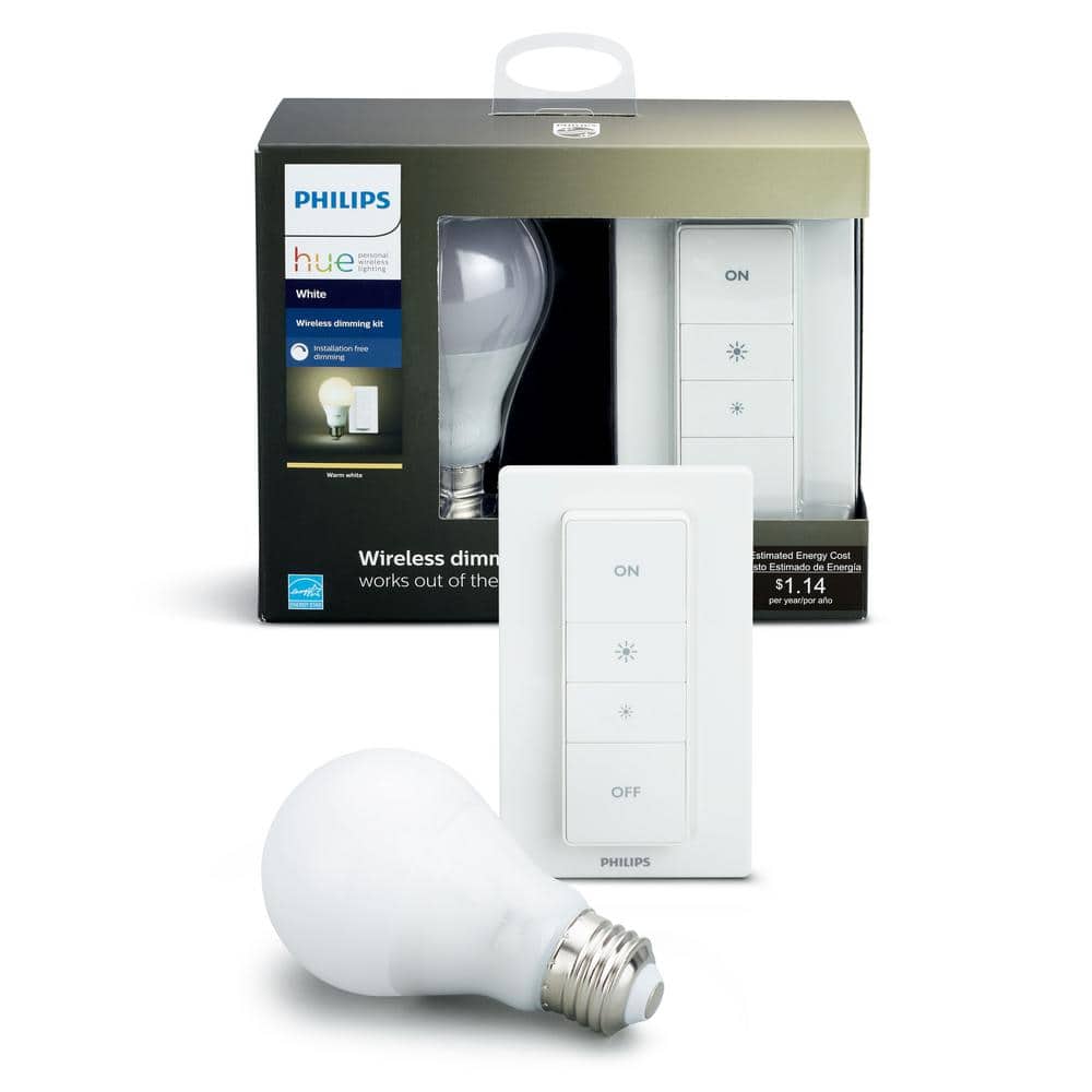 White Wireless Lighting Recipe Kit (1 A19 LED 60W Equivalent Dimmable Smart