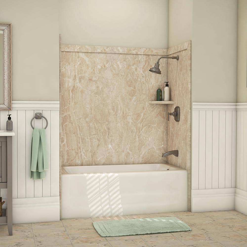 Elite Alaskan Ivory 60" x 32" x 60" Bathtub Surround