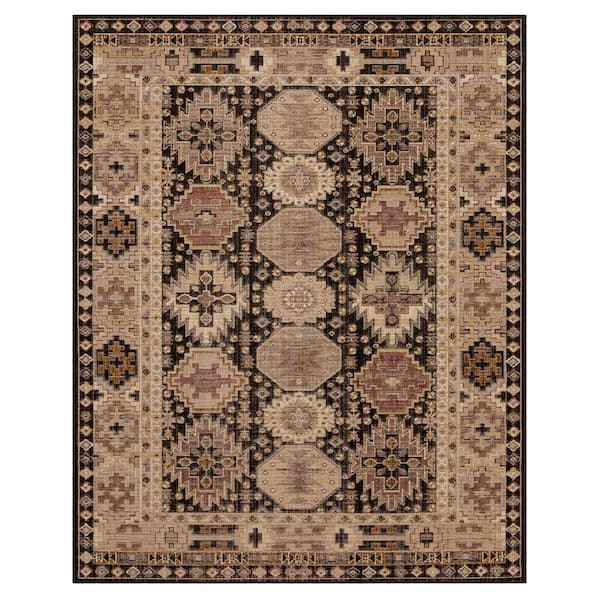 Home Decorators Collection Tristan Charcoal 8 ft. x 10 ft. Medallion Indoor Area Rug