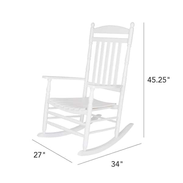 Set of 2 45 in. H Rhode Island Porch Rocker, Porch Rocking Chair, Wooden Porch Rockers, Indoor or Outdoor Rocking Chair