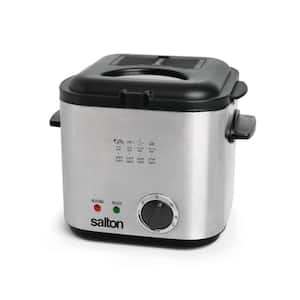 1 qt. Stainless Steel Compact Easy Clean Deep Fryer with Adjustable Temperature Control