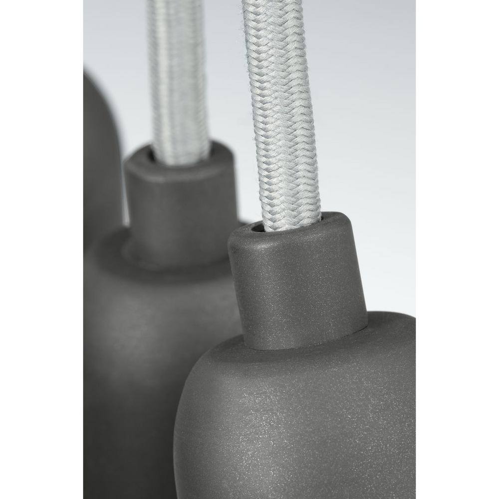 Cirro Graphite Nine-Light Pendant with Clear Glass Globes