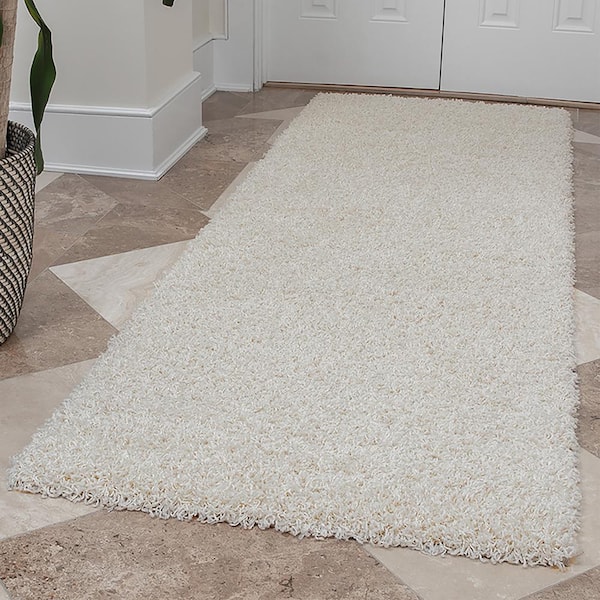 Ottomanson Softy Bath Rug Collection Washable Non-Slip Rubberback Solid 2x8  Indoor Runner Rug, 2 ft. 2 in. x 8 ft., Navy SFT870016-2X8 - The Home Depot