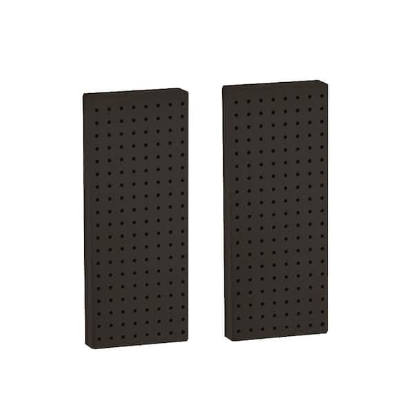 Azar Displays 20.625 in H x 8 in W Pegboard Black Styrene One Sided Panel (2-Pieces per Box)