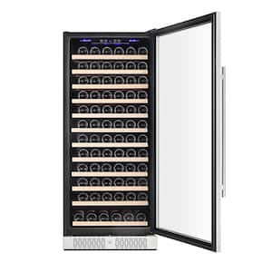 24 in. Single Zone 127-Bottle Built-In and Freestanding Wine Cooler in Stainless Steel