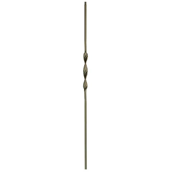 WM Coffman 44 in. x 1/2 in. Flat Black Single Ribbon Hollow Iron Baluster