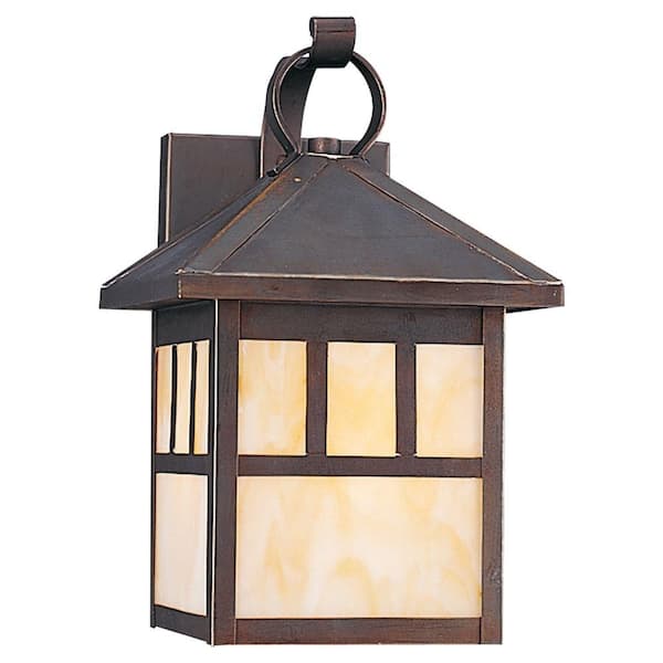 Generation Lighting Prairie Statement 1-Light Antique Bronze Outdoor Wall Lantern Sconce
