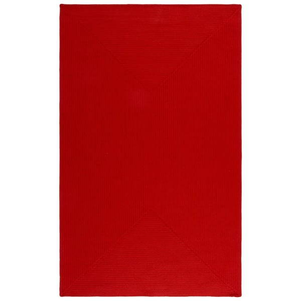 Braided Rust 8 ft. x 10 ft. Machine Washable Solid Color Gradient Area Rug