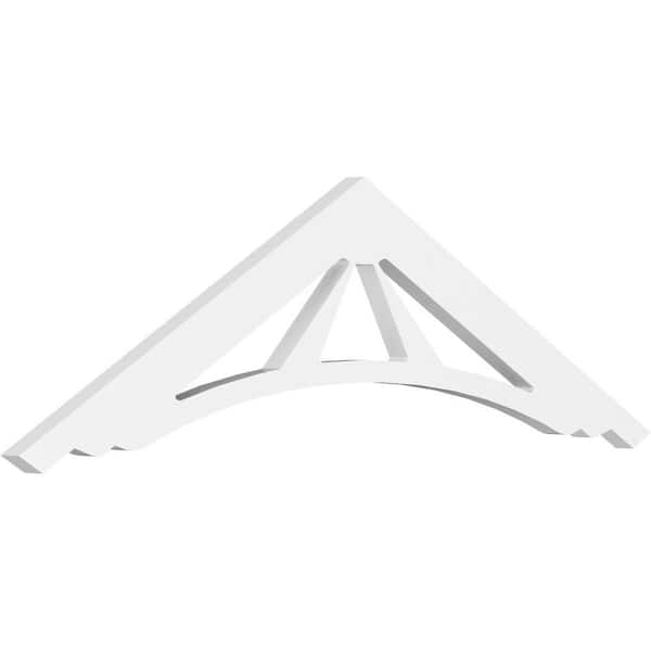 Ekena Millwork 1 in. x 36 in. x 10-1/2 in. (7/12) Pitch Stanford Gable Pediment Architectural Grade PVC Moulding