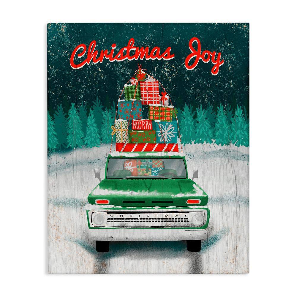 Christmas Joy Rustic Truck by Jilly Jack Designs Unframed Graphic Art Print Abstract 30 in. x 24 in. price history on PriceWatchPro
