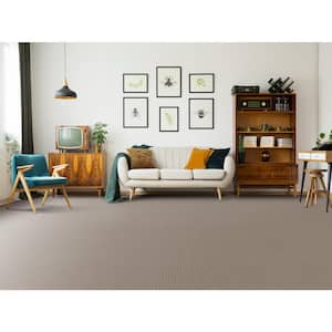 Wildly Popular II - Still Water - Brown 26 oz. SD Polyester Loop Installed Carpet
