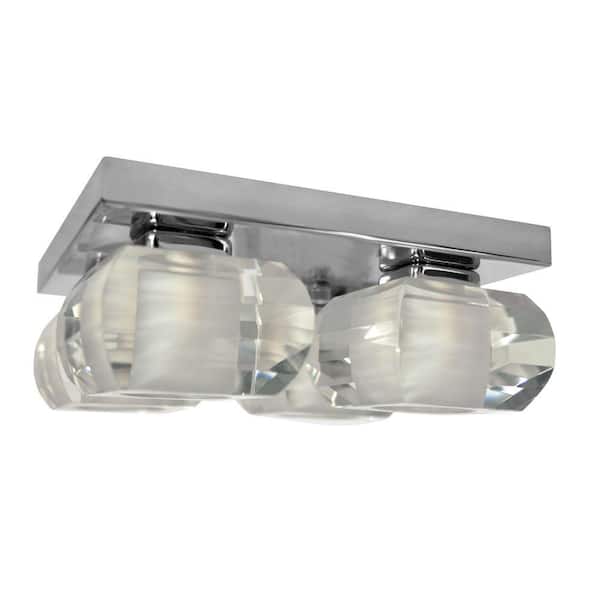 Decor Living Nine 4-Light Chrome Flushmount