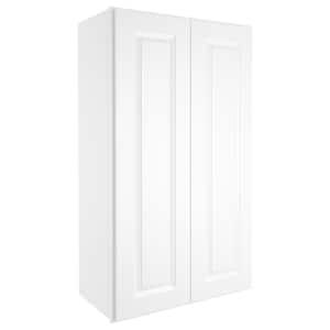 24-in W X 12-in D X 42-in H in Traditional White Plywood Ready to Assemble Wall Kitchen Cabinet
