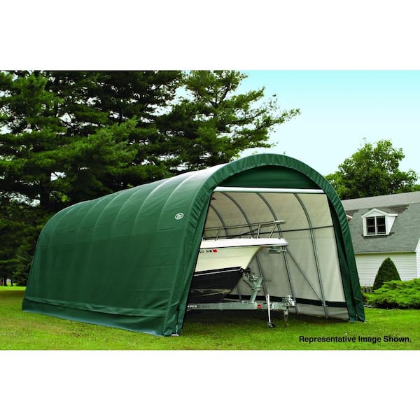 ShelterCoat 15 ft. x 20 ft. Wind and Snow Rated Garage Round Green STD