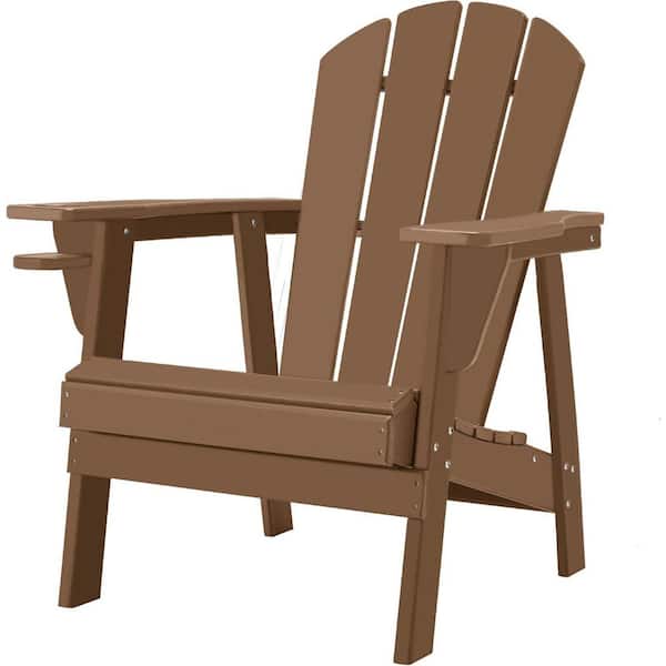 Classic Teak Durable All Weather Resistant Adirondack Chairs (1-Pack)