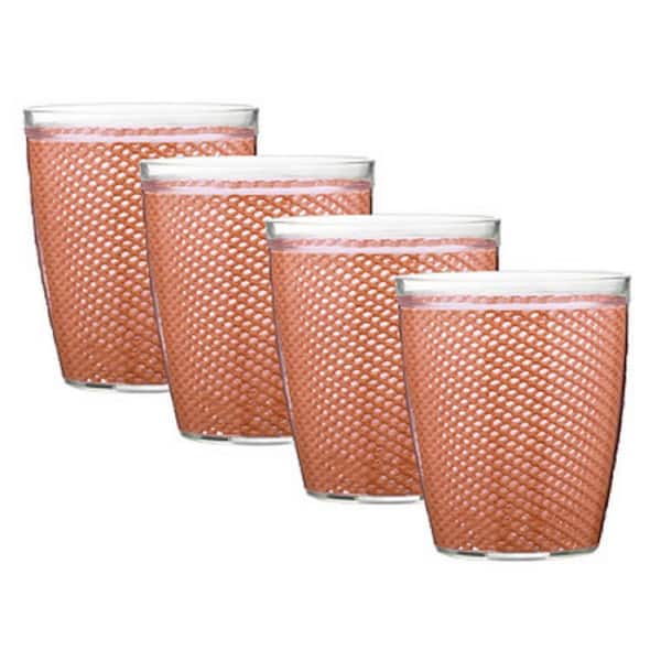 Kraftware Fishnet 14 oz. Orchid Insulated Drinkware (Set of 4)