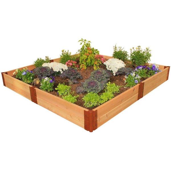 Frame It All Two Inch Series 8 ft. x 8 ft. x 12 in. Cedar Raised Garden Bed Kit