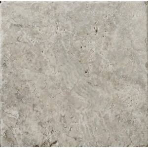 Trav Ancient Tumbled Silver 3.94 in. x 3.94 in. Travertine Wall Tile