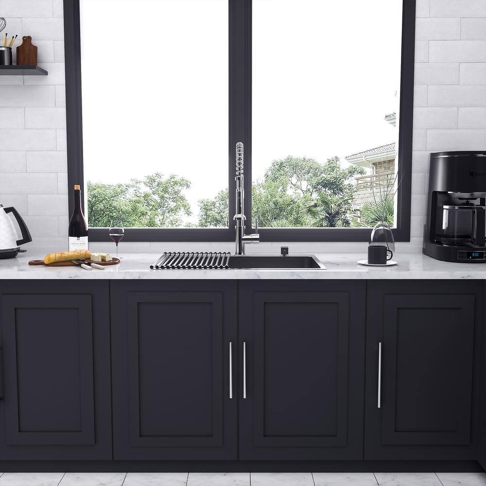 25'' Brushed Nickel Stainless Steel Single Bowl Drop-In Kitchen Sink