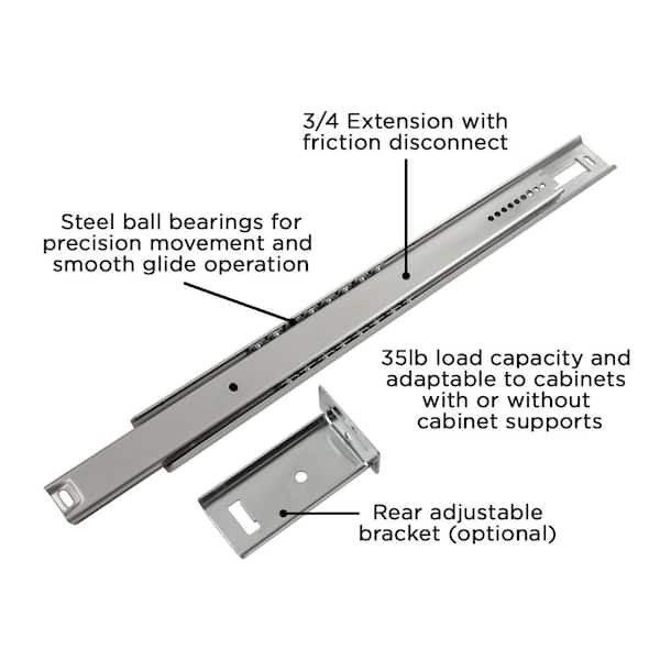 12 in. Center Mount Drawer Slide (1-Pack)