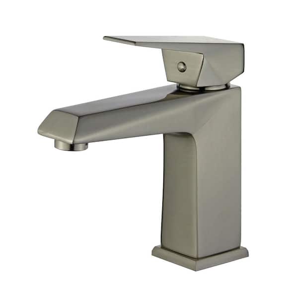 Bellaterra Home Valencia Single Hole Single-Handle Bathroom Faucet in Brushed Nickel