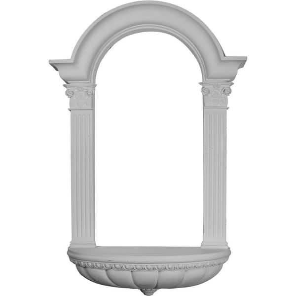 Ekena Millwork 27-1/2 in. x 7-1/4 in. x 45-3/4 in. Primed Polyurethane Surface Mount Hillsborough Wall Niche