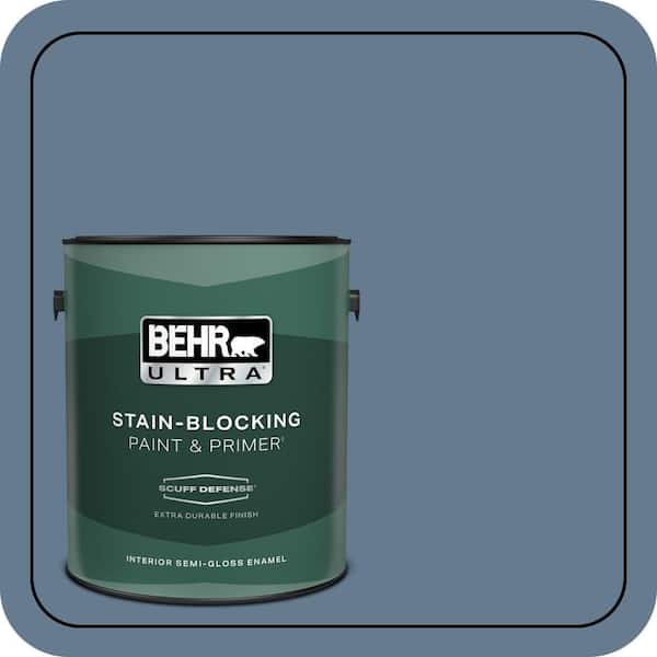 BEHR ULTRA 1 gal. #S510-5 Skinny Jeans Extra Durable Semi-Gloss Enamel Interior Paint & Primer