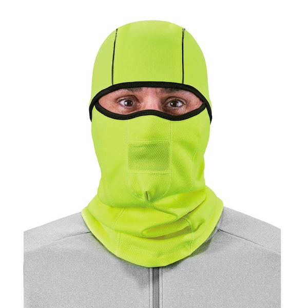 N-Ferno 6823 Lime Wind-proof Hinged Balaclava Face Mask
