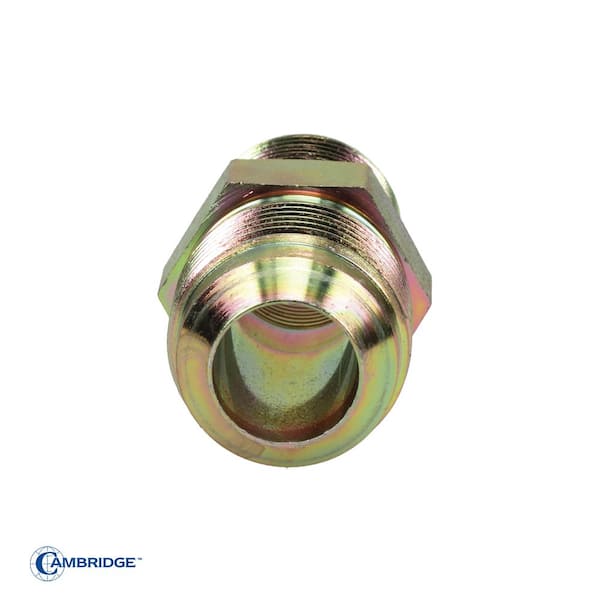 Cambridge 5/8 in. OD Flare x 1/2 in. MIP Zinc Plated Steel Gas