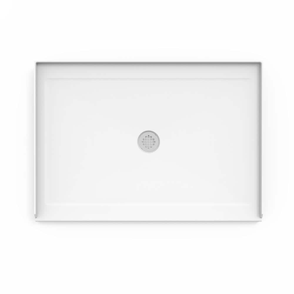 JACUZZI 48 in. x 32 in. Center Drain 2 in. Shower Base in White