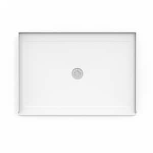 Catalina 48 in. L x 32 in. W Alcove Shower Pan Base with Center Drain in White