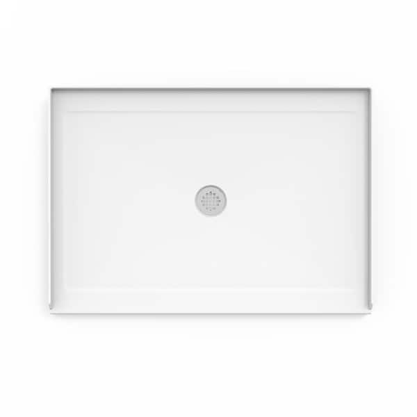 Catalina 48 in. L x 32 in. W Alcove Shower Pan Base with Center Drain in White