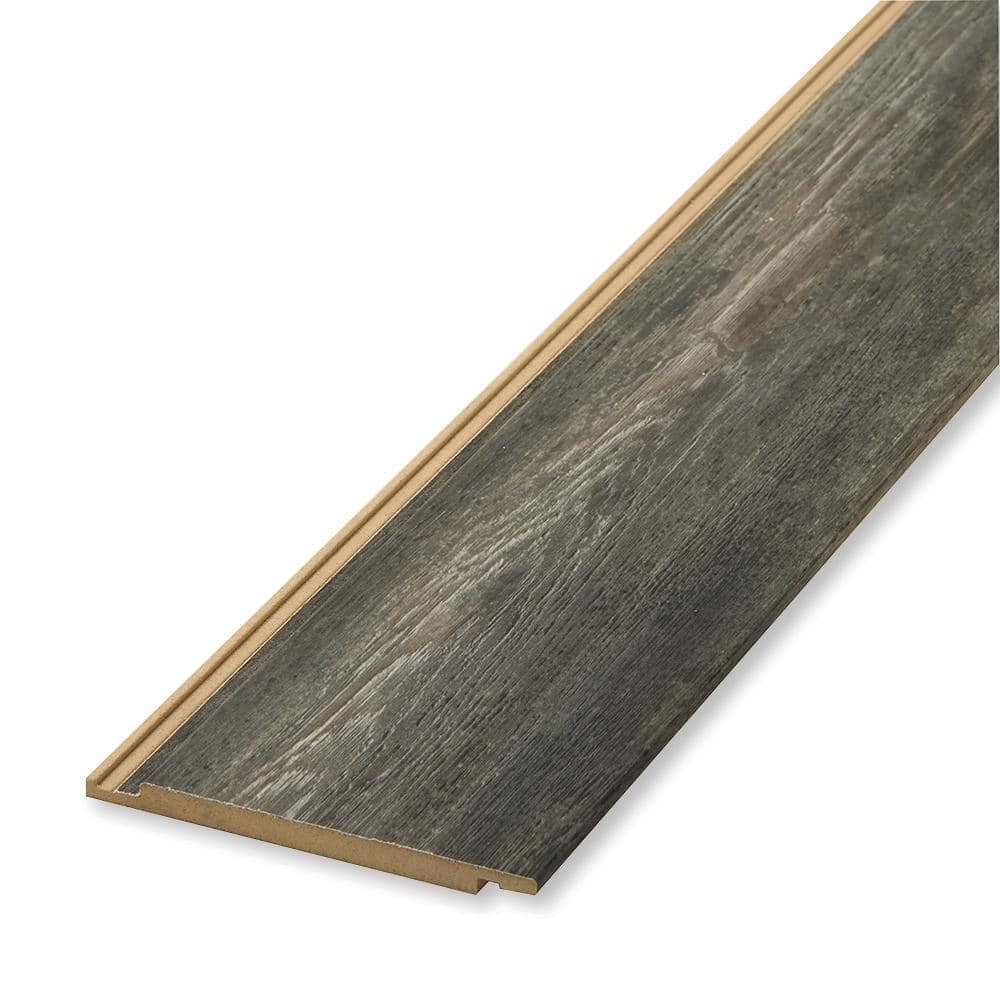 1 in. x 6 in. x 96 in. Weathered Gray MDF Shiplap Panel