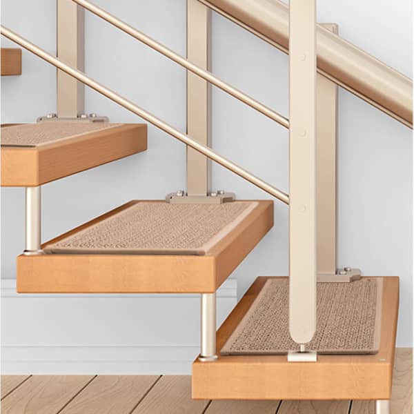 Black 8 in. x 30 in. Rubber Stair Tread Cover (Set of 15)